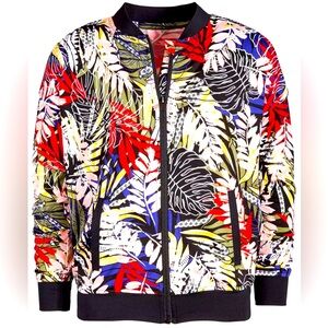 Ideology Floral Printed Thin Stretch Bomber Jacket - Macy’s Girls sz XL